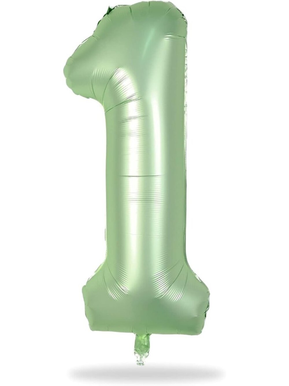 Sage Green 1 Balloons, 40 Inch Giant Olive Green Helium Foil Number 0-9 for Girl
